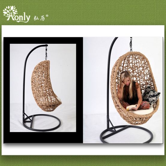 Synthetic rattan bird nest swing hanging egg chairs