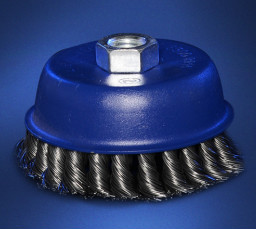4" Carbon Crimp Wire Cup Brush for removing stain,rust,paint