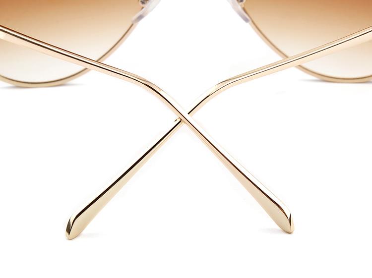 Cat.3 UV400 Sunglasses Gradient Lens Copper Frame Outdoors Sports Shades Pilot