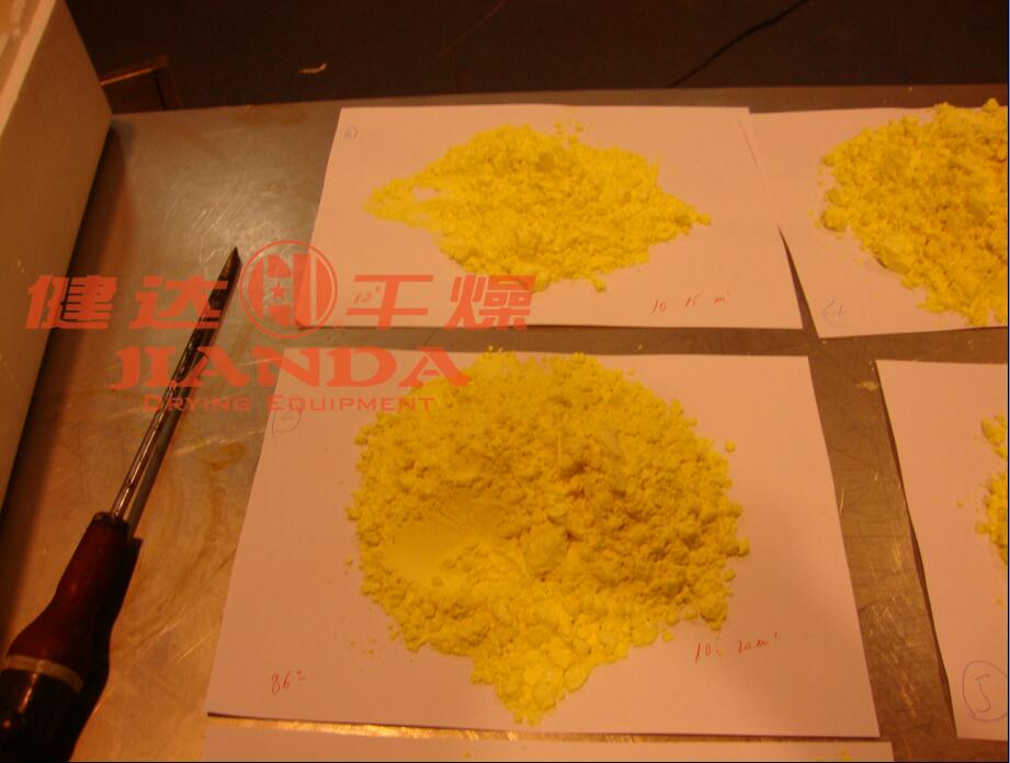 The sample product of orange juice powder