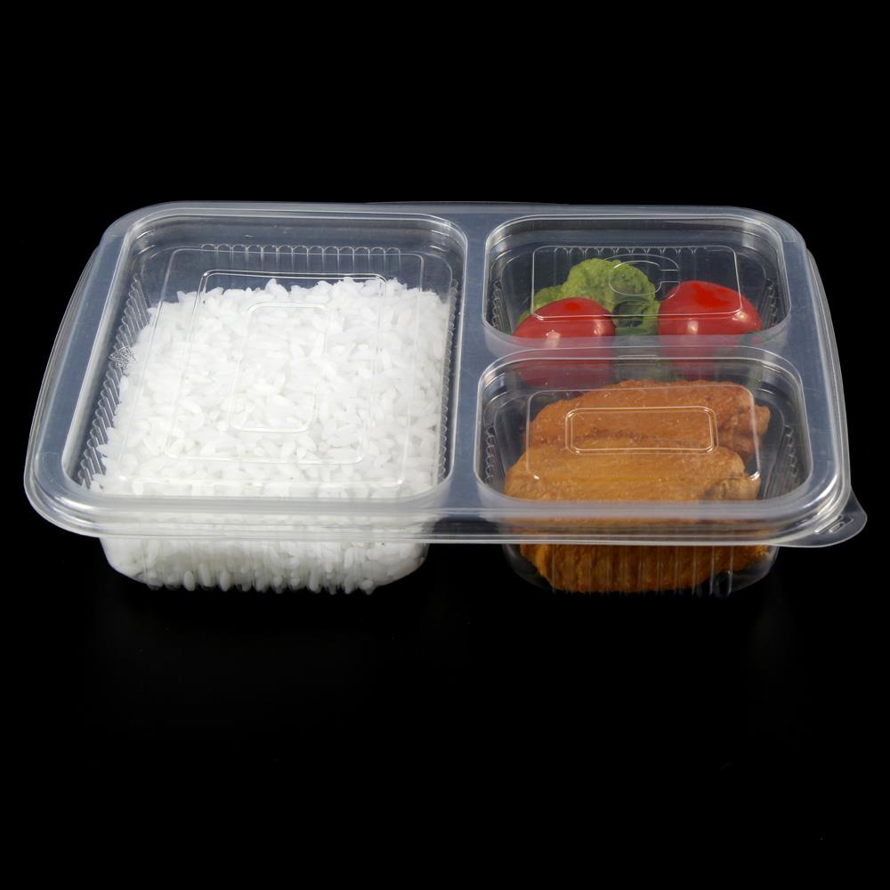 Disposable PP Transparent Plastic Lunch Box With Lid