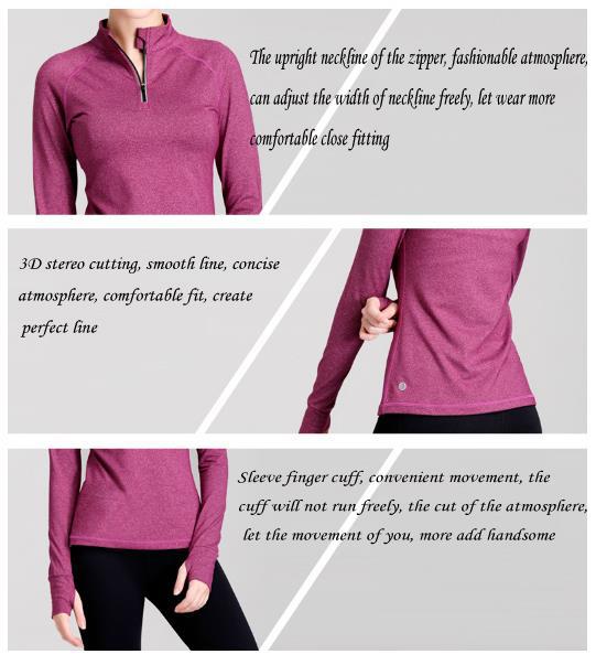 The featuer of the pink long sleeve yoga suit