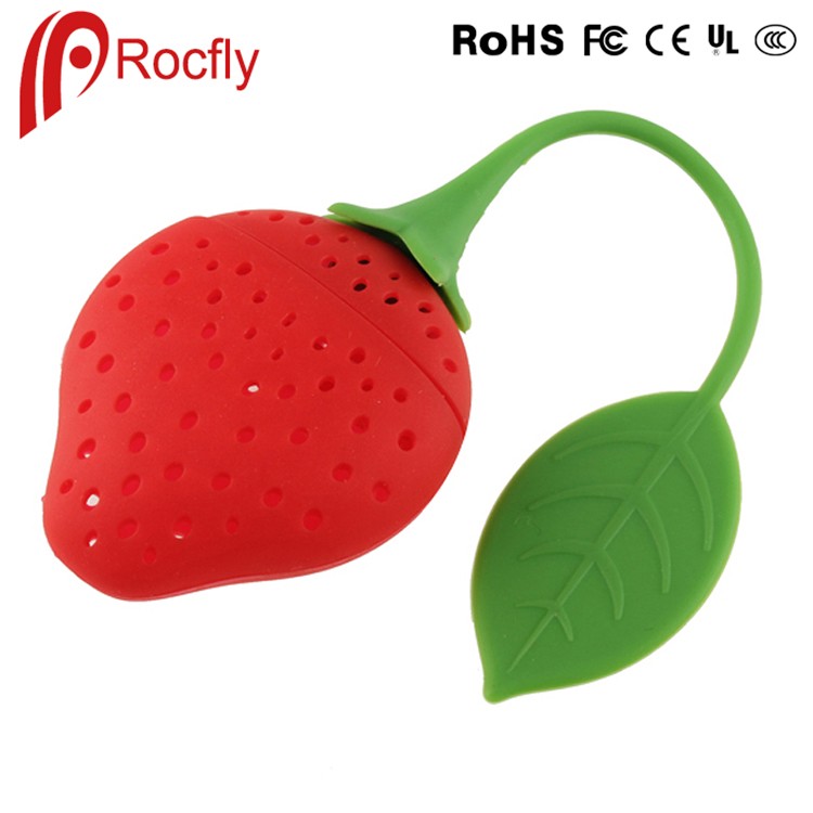 Strawberry Silicone Loose Tea Leaf Strainer Herbal Spice Infuser Filter Diffuser