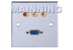 3RCA+VGA Wall Plates Model:61-0002