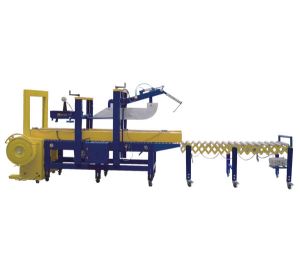 FULL AUTOMATIC FOLDING, SEALING AND STRAPPING ASSEMBLY LINE