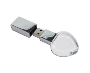 Crystal Heart Shape USB Disk