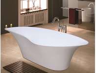 Snow white solid surface bathtub BAT-001