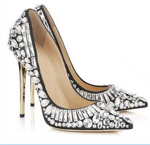 TPR Sole Lady High Heel Dress Shoes