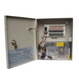 12VDC 5Amp 9 Channel CCTV Power Supply With Lock And LED On Door (12VDC5A9PE)