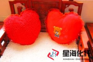 Chenille Heart-shaped Back Cushion
