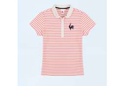 New 100% Cotton Kids Short Sleeve Stripe Print Polo-shirt