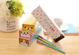 0HP2004(Student’s Cat Or Puppy Or Bunny Or Bear Carton Pencil Case Paper Box