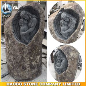 Haobo Basalt Stone Monuments With Angel Sculpture