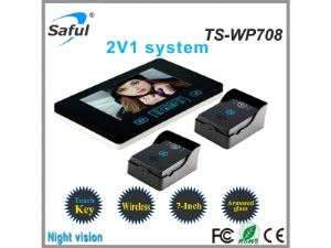Saful TS-WP708 2V1 Wireless Video Door Phone  Door Phone Video Surveillance System Home Security Camera Monitor