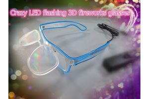 Flip Up EL Wire Diffraction Glasses