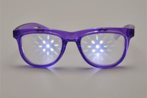 Best Selling Plastic Fashionable Crazy Funny Amazing Flip Up Diffraction Glasses For Party And Dance Event