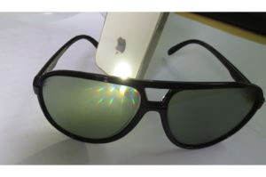 Novelty Aviator Diffraction Glasses Emerald Lens