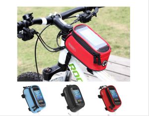 Roswheel Waterproof Outdoor Cycling Mountain Road MTB Bike Bicycle bag Frame Front Top Tube Bag Pouch PVC for Cell Phone