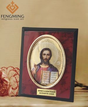 Russian orthodox Jesus Christ pictures plastic frame