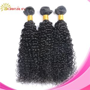 Free Shipping 100% Unprocessed 6A Brazilian Jerry Curly Hair Extensions 3pcs Jerry Curly Virgin Hair Weaves Sunnymay Hair #1b