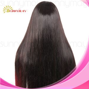 Sunnymay Unprocessed Raw Side Parting Silk Straight Malaysian Virgin Remy Lace Front Human Hair Wigs