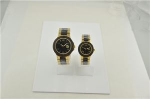 Water Resistant Couple Wood Watch Two Tone