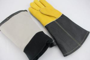 Grain Cow Leather Long Cuff Glove Manufacturer Oven Glove