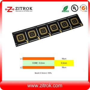 Black Solder Mask 0.3mm Thick Double-sided 18um Copper PCB