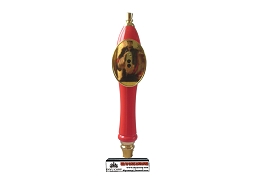 Wooden Pipe Style Beer Tap Handle With Metal Badge DY-TH17-2