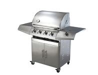 Stainless steel bbq grill with cart