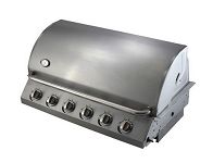 Outdoor kitchen barbecue grill stainless steel