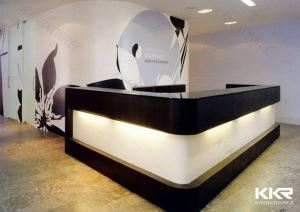 Modern Round Marble Stone Office Reception Desk