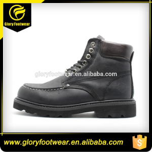Black Classical Goodyear Welted Work Shoes
