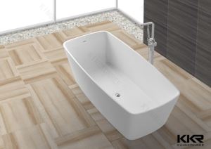 Artificial Solid Surface Rectangular Design Corner Bathtub