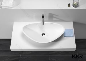 Hot Wholesale Artificial Polymarble Basin Countertop Sink