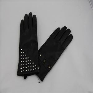 New Style Hot Sale Sheep Leather Winter Couple Gloves