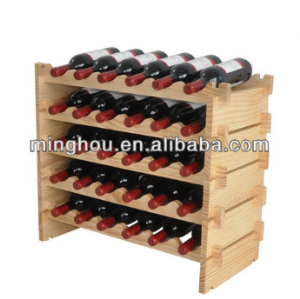 30 Bottles Stackable Wooden Display Wine Rack MH-WR-15056