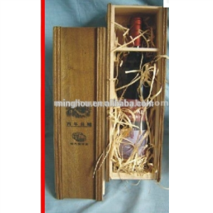Wholesale Single Bottle Wood Wine Gift Box For 750ml Bottle MH-WB-15018