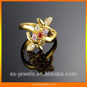 Jewelry Gold Rings with Diamonds Jewelry Gold Ring Gold Plated Fantasy Jewelry KJ018
