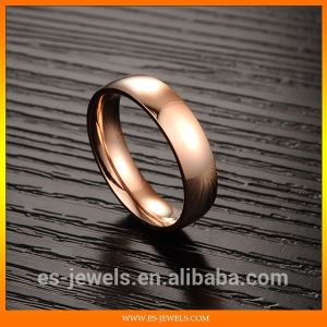 Trendy Rose Gold Plated Titanium Ring Jewelry GJ424