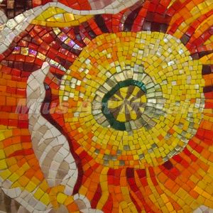 Sicis Flower hand made 2m x 2.5m art glass mosaic wall decoration B4010