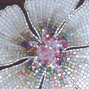 C1008 Flower hand cut 1.2m x 2.4m art glass mosaic patterns wall decoration