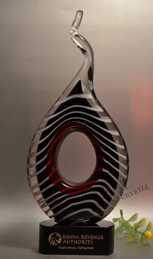 O Shape Art Glass Award