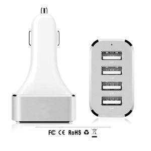 4 Port USB Car Charger 9.6A 9.6A 4 usb Car Charger with Extension Cable for Back Passenger Micro Car USB Charger