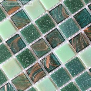 China  swimming pool green glass tiles SP016