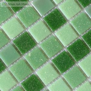 Green glass swimming pool mosaic SP017