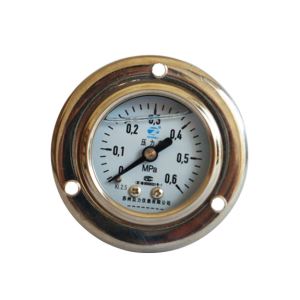 1.5inch-40mm Half Stainless Steel Back Type Liquid Filled Pressure Gauge With Flange 2