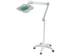 Square Magnifier Lamp On Floor Stand