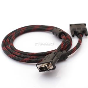 Nylon Braid 15 M/M VGA Cable To VGA Cable