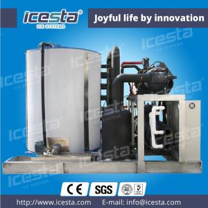 ICESTA Industrial Food-Grade Stainless Steel Flake Ice Making Machine 10t/24hrs